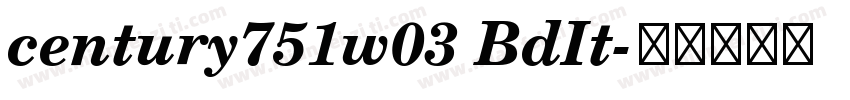 century751w03 BdIt字体转换